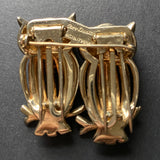 Coro Owl Duette Fur Clip Pin Vintage Mint Condition