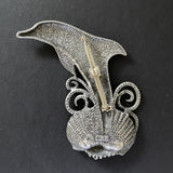 JJ Dolphin and Shell Brooch Pin