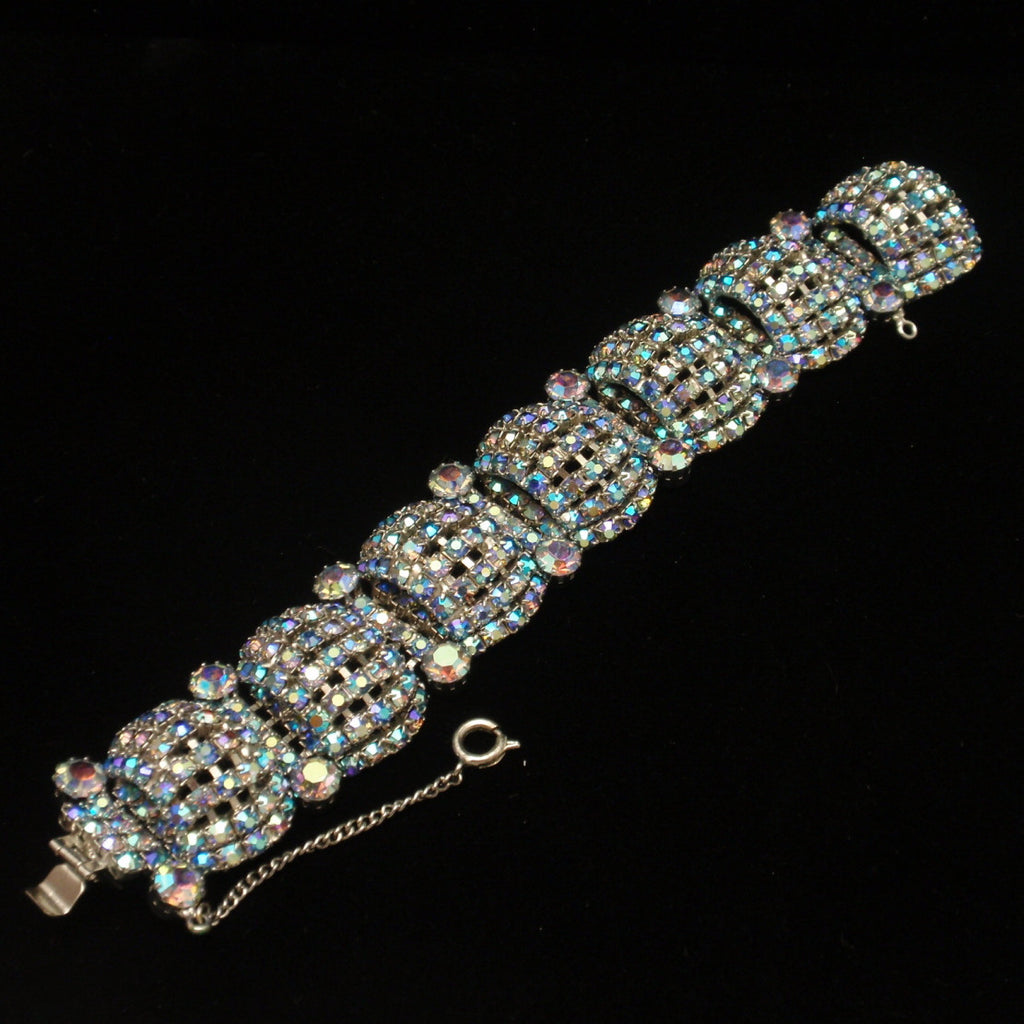 Vintage Hobe shops Rhinestone Bracelet