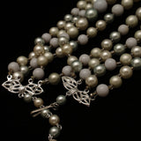 Coro 4-Strand Necklace Imitation Pearls with 4 Finishes Vintage