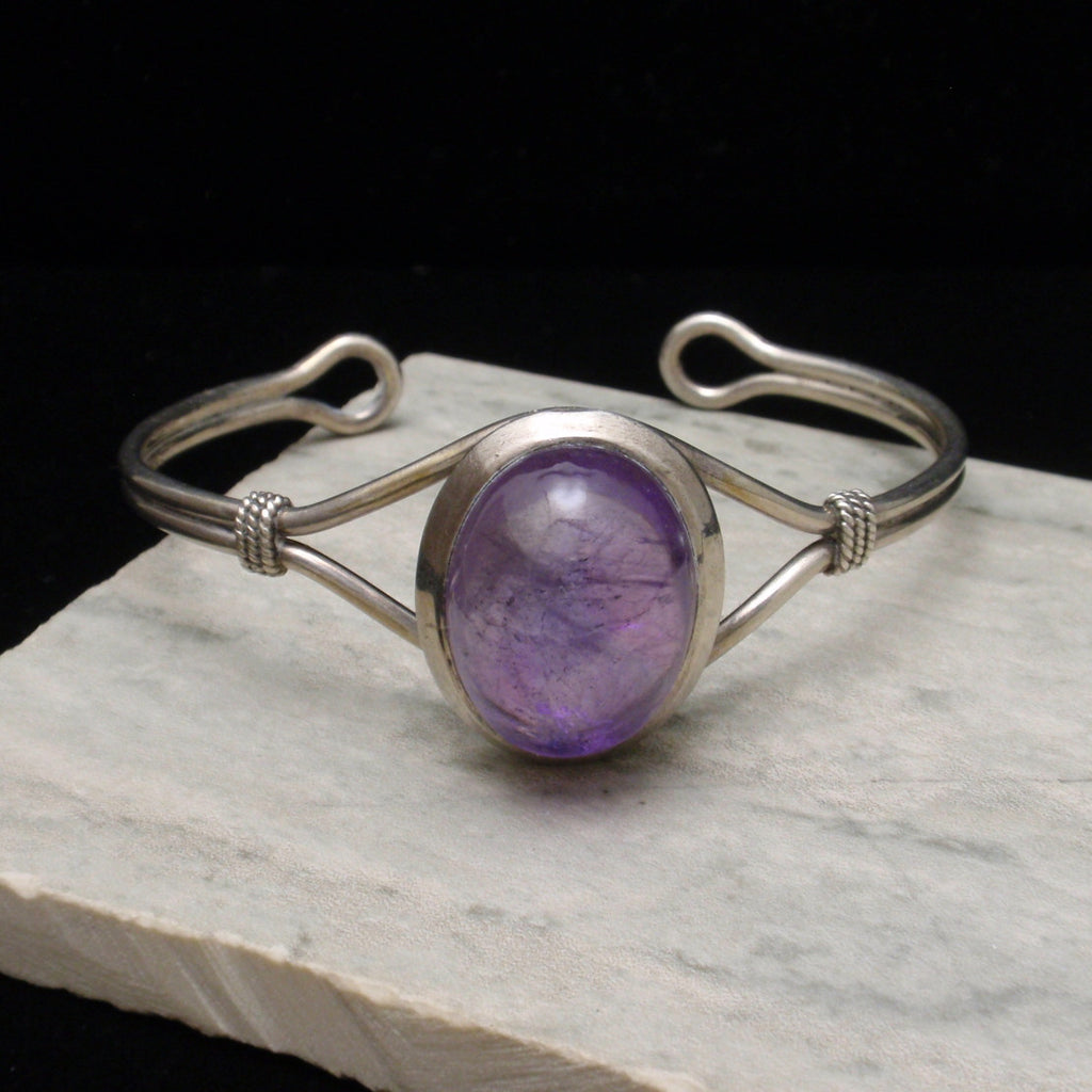 Amethyst Sterling Silver Cuff Bracelet – World of Eccentricity & Charm