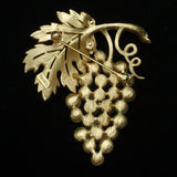 Cluster of Grapes Pin Vintage Trifari Imitation Pearls Brooch