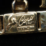 Corocraft People Weather House Brooch Pin Vintage Rhinestones Sterling Silver