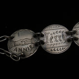 Love Token Bracelet Seated Liberty Dimes Antique 1880s Pictorials