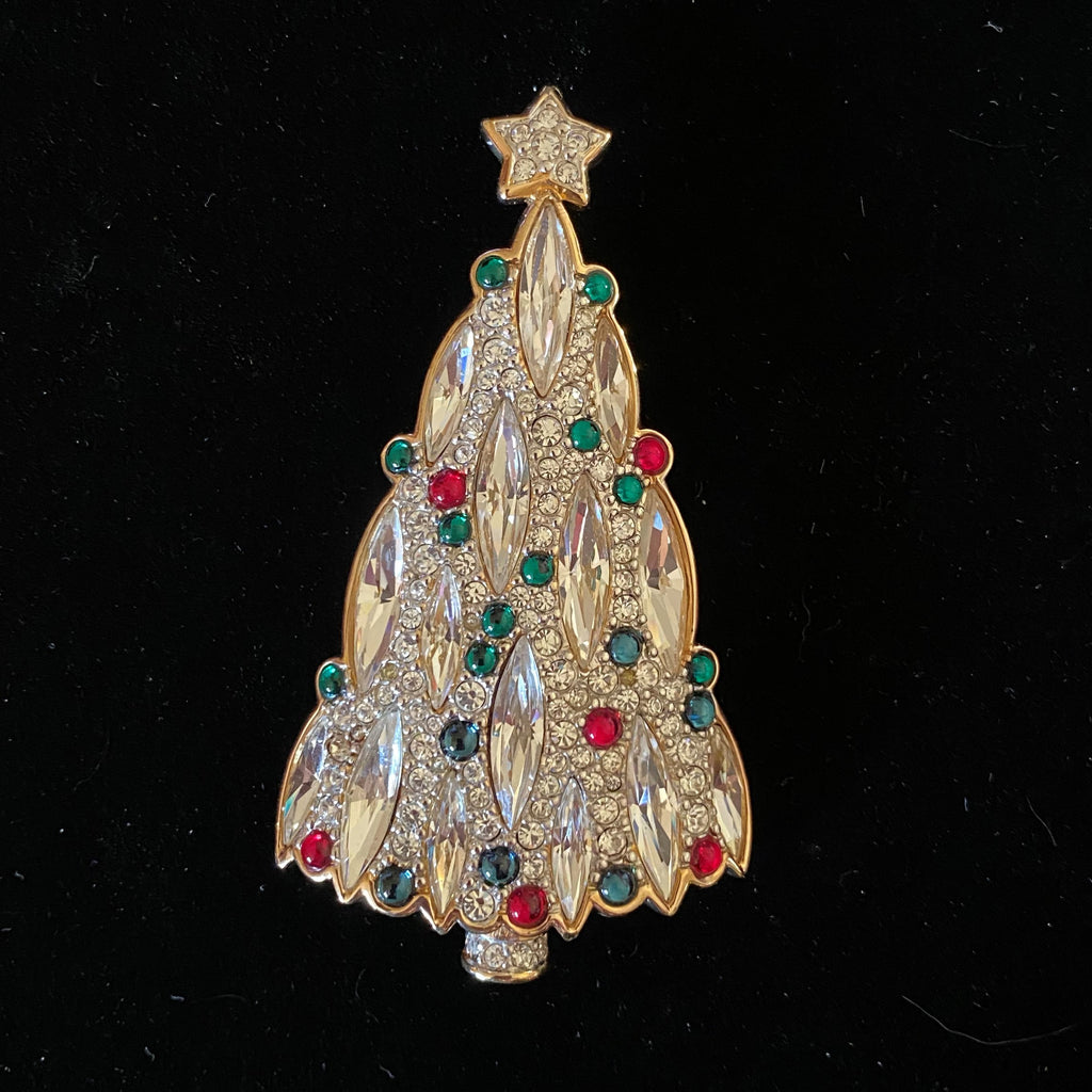 Swarovski christmas clearance tree pin