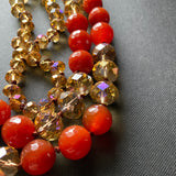 32" Necklace 2 Colors Faceted Glass Beads