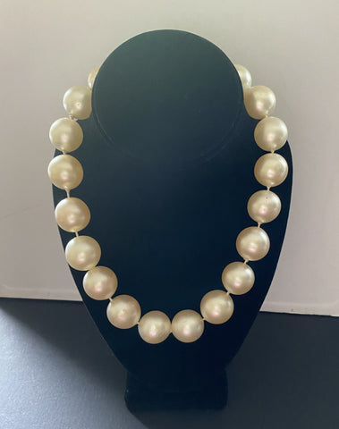 Large Pearl Necklace, Chunky Pearl Necklace, Bridal Necklace