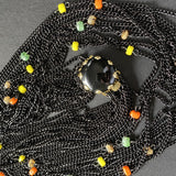 Black Multi-Strand Chain Necklace