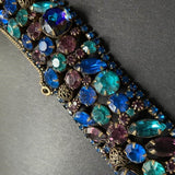 Alice Caviness Vintage Bracelet with Jewel Tone Rhinestones