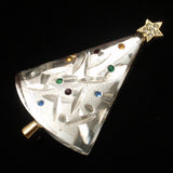 Eisenberg Jelly Belly Christmas Xmas Tree Brooch Pin Vintage