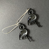 Pink Flamingo Earrings with Wires