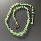 Green Faceted Glass Necklace by Laguna Vintage