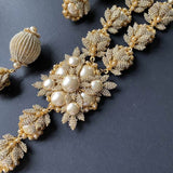 Stanley Hagler White Pearl Beads Necklace Earrings Vintage Set