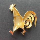 Jomaz Chicken Rooster Pin Vintage Brooch