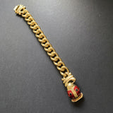 Ladybug Clasp Curb Link Chain Bracelet