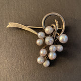 Ming's Honolulu Pearls Sterling Silver Pin Vintage