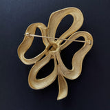 Large Open Flower or Bow Vintage Brooch Pin