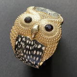 Owl Bird Hinged Clamper Bracelet