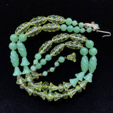 Green Necklace with Unusual Combination of Beads