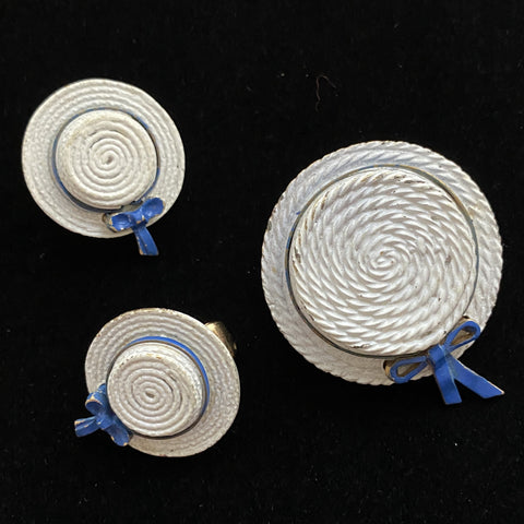 Pastelli Lady's Summer Hat Pin Earrings Set