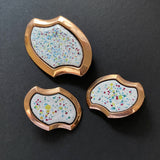 Speckled Enamel over Copper Pin Earrings Set MCM