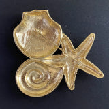 Trifari Seashells Brooch Pin Enamel