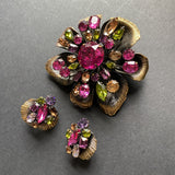 Vendome Brooch Pin Earrings Set Vintage