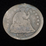 Love Token Coin Charm 1856 Seated Liberty Half Dime Applied Gold Letter L