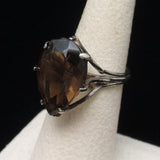 Ametrine Cocktail Ring Sterling Silver Vintage Large Pear Shaped Stone