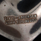 Heart Pendant Sterling Silver Enamel David Andersen Norway