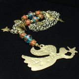 Angel Pendant Necklace Beads and Charms Vintage