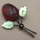 Fruit Pin Vintage Austria Brooch Red Berry