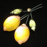 Fruit Pin Vintage Austria Brooch Lemons