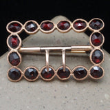 Gold and Garnet Buckle Pin