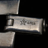 Sterling Silver Bracelet Vintage Ballou Modified Gate Link Design