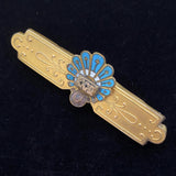 Shell Motif Bar Pin Vintage Etruscan Revival c1860