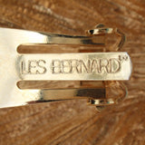 Shell Set Brooch Pin & Earrings Vintage Les Bernard