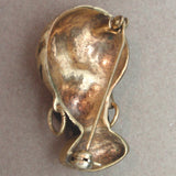 Blackamoor Brooch Pin Figural Enamel Face with Earrings and Turban Vintage