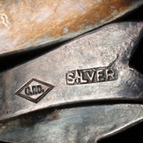 Ornate Bow Pin Silver Rhinestones CPD Brooch Vintage