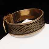 Buckle Clasp Bangle Bracelet c1933 Gold Filled Quality Detail Work