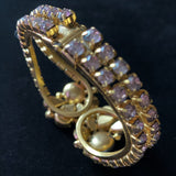 Hattie Carnegie Rhinestone Clamper Bracelet Vintage