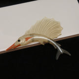 Deep Sea Fish Brooch Pin Vintage Early Plastic