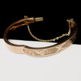 Victorian Chased Gold Filled Bangle Bracelet for Child