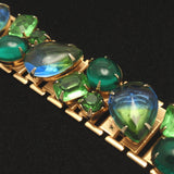 Vintage Bracelet Large Blue and Green Stones
