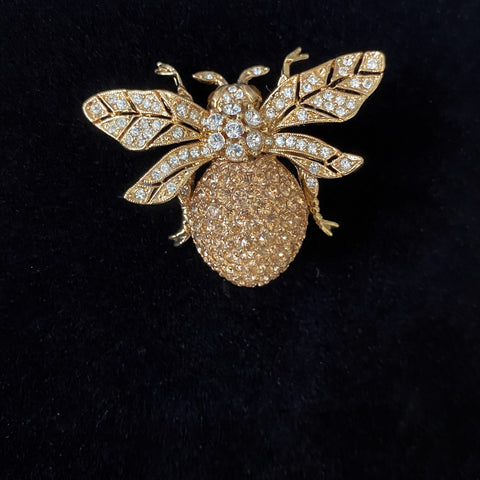 Ciner Insect Pin Vintage Rhinestones 100th Anniversary Release
