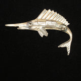 Swordfish Deep Sea Fish Pin Vintage Sterling Silver Coro Pegasus