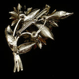 Triple Flower Pin Vintage Enamel by Coro