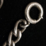 Curb Link Chain Bracelet Ideal for Small - Medium Charms Sterling Silver Vintage