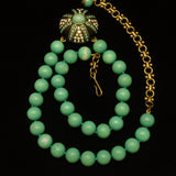 Heidi Daus Pendant Necklace with Large Aqua Beads