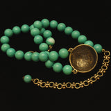 Heidi Daus Pendant Necklace with Large Aqua Beads